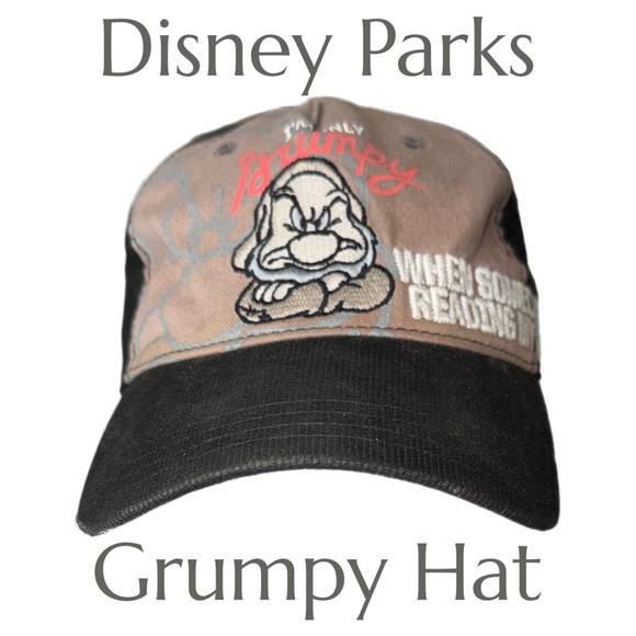 Disney Parks - "I'm Only Grumpy When Someone's Reading My Hat" - Baseball Hat - Picture 1 of 7
